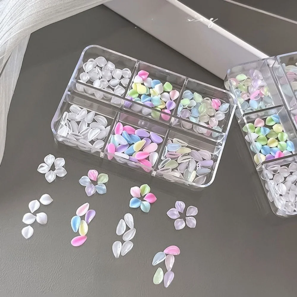 New 3D Flower Petals Nail Art Sequins Kit Transparent DIY Nail Charms Decorations Colorful Nail Art Glitter Set Nail Decoration