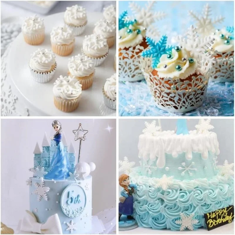 Schneeflocke Kekse Keksform Fondant Sugar craft Kolben Aus stech formen Xams Schnee Cupcake Kuchen Dekorations werkzeug Weihnachten