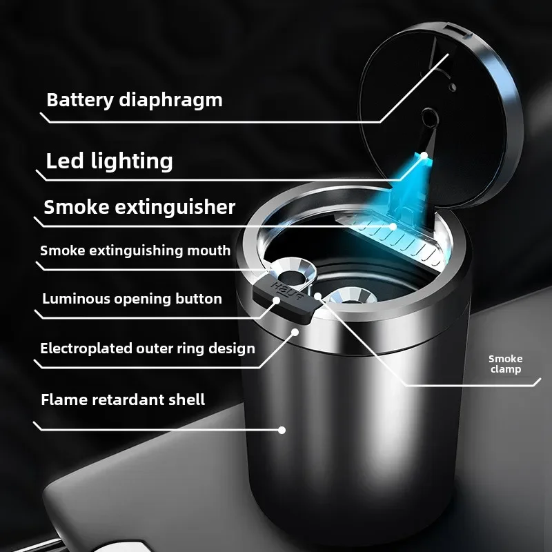 Cross-border Manufacturers Wholesale New Car Interior Kits One-click Open Ashtray Personalized Car Supplies
