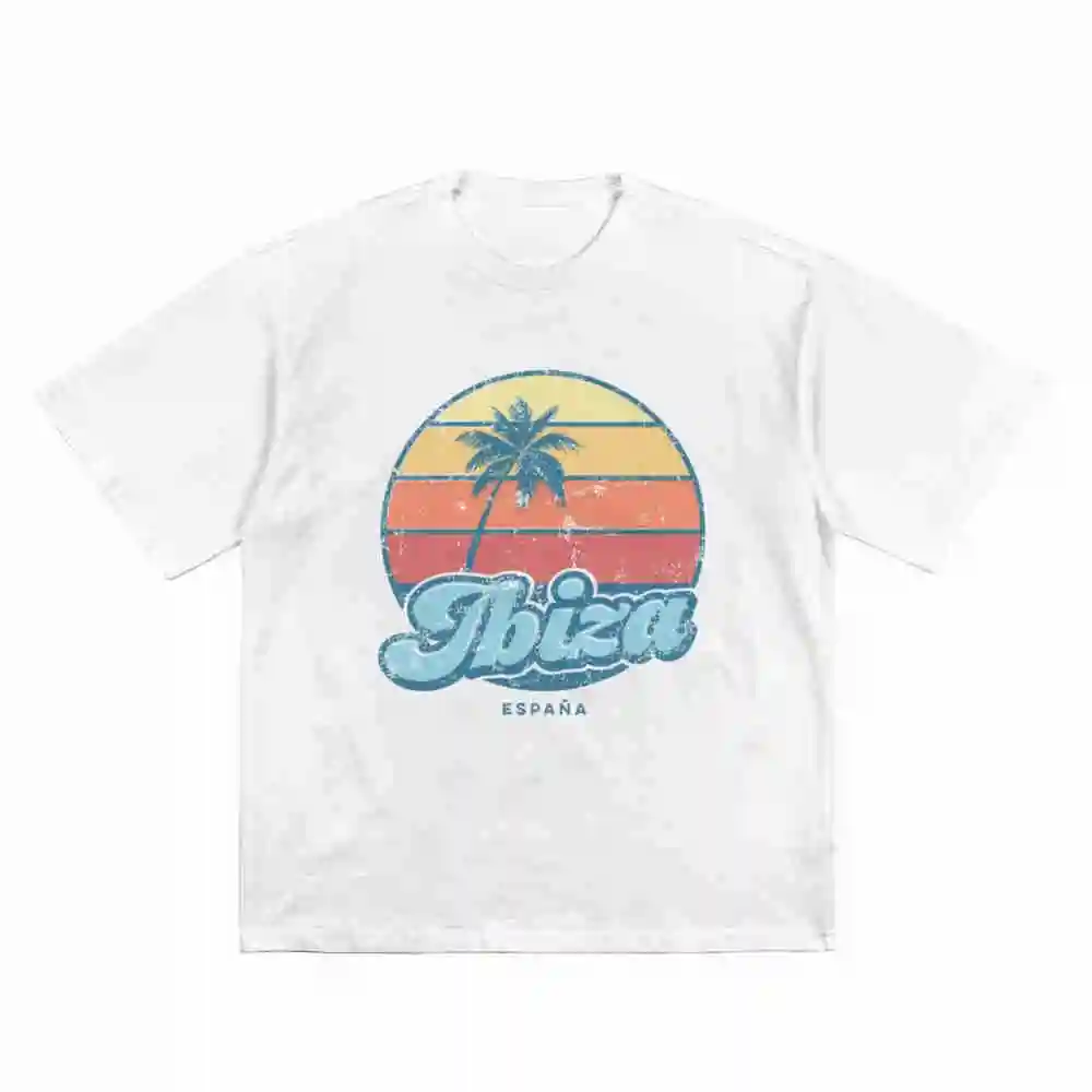 Vintage Ibiza Spain Classic 70s Retro Surfer Short Sleeve Tee 100% Cotton T-Shirt