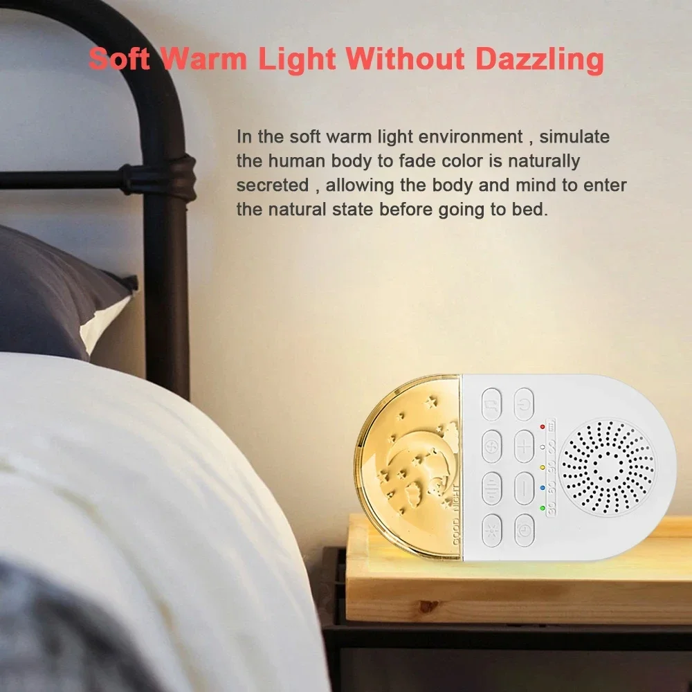 Baby White Noise Machine Portable Baby Sleep Machine 24 Soothing Sounds Sleeping Relaxation Rechargeable for Home Travel