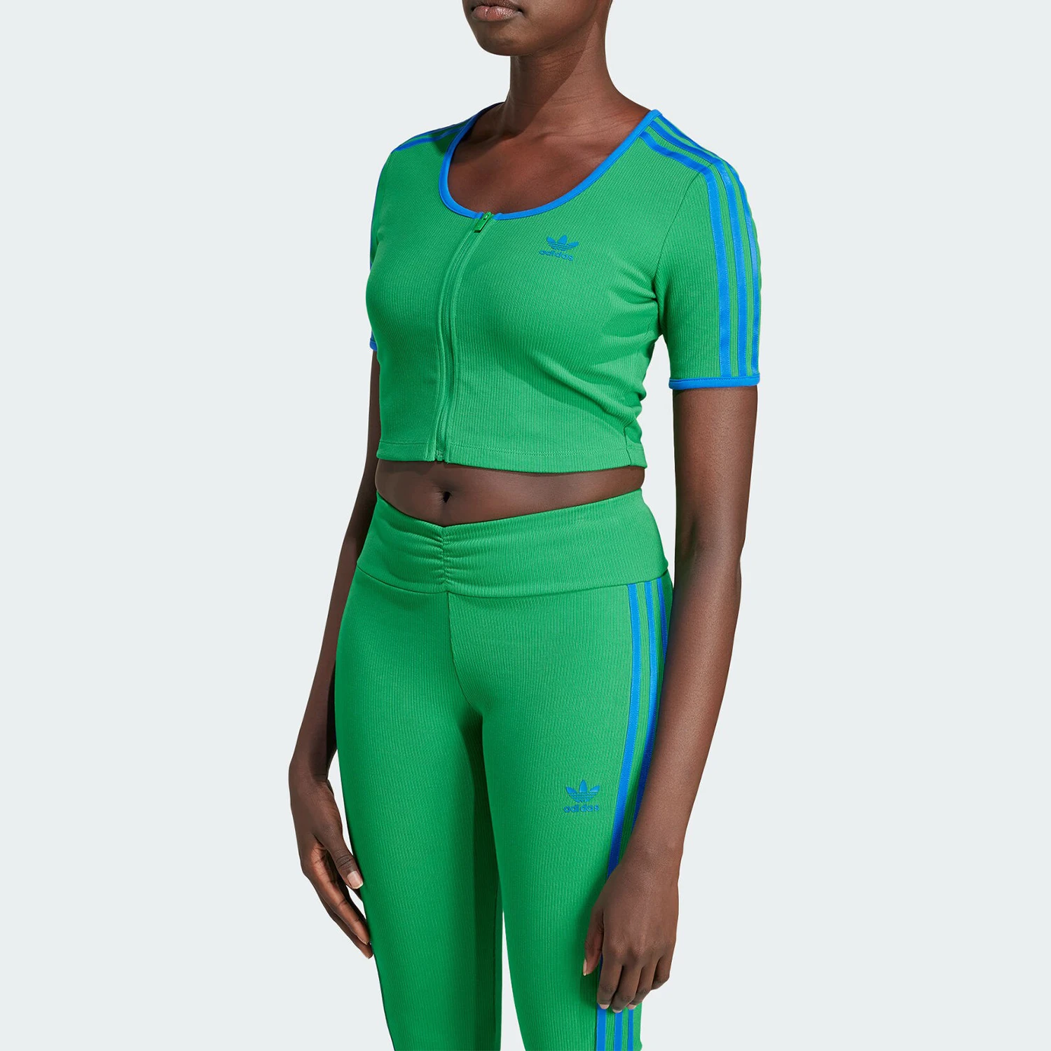 

Adidas подлинный женский вязаный приталенный модный кардиган с тремя полосками JH3131