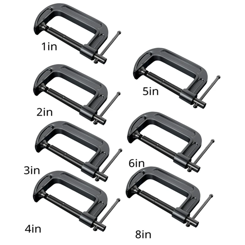 Braçadeira G resistente com abertura, braçadeira para carpintaria espessada tipo G, adequada para marcenaria e soldagem