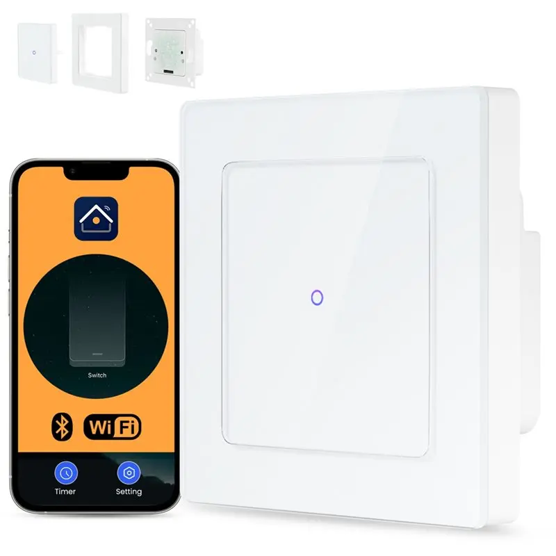 ABAH-Tuya Smart Wifi Light Switch App التحكم عن بعد مع Alexa Google Home Route 1 Gang #3