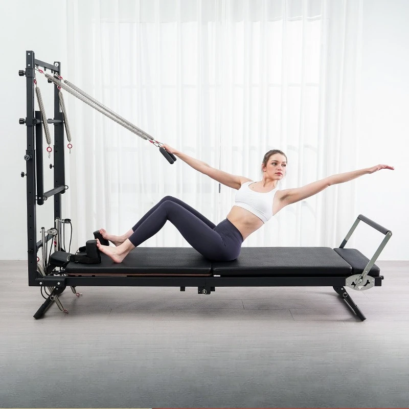 برج بيلاتيس منزلي قابل للطي شبه مرتفع وقابل للسحب وقابل للفصل