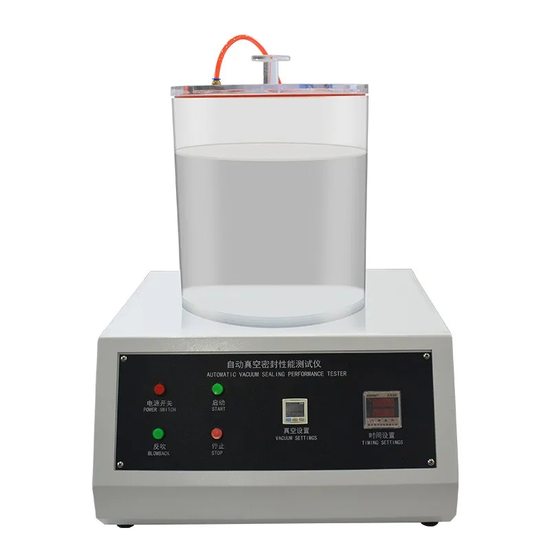 Packaging bag air tightness tester, vacuum tightness tester, bottle cap, tube, and tank pressure tester