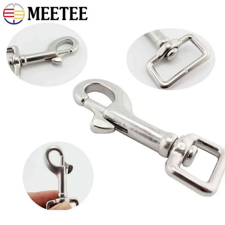 1/2Pcs 316 Stainless Steel Swivel Snap Hook Bag Strap Buckle Dog Leash Outdoor Clasp Webbing Belt Buckles DIY Accessories