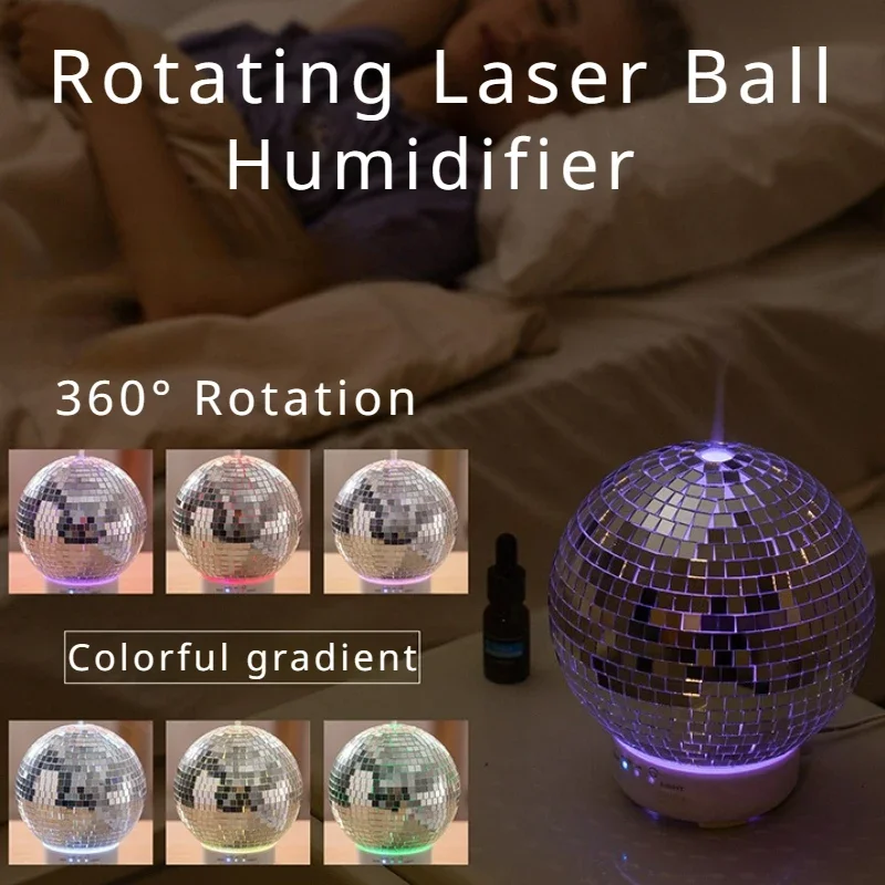 Cute 2024 New New Rotating Laser Ball Aromatherapy Machine  Desktop Humidifier Simulation Cigarette Ring Flame Aromatherapy Mach