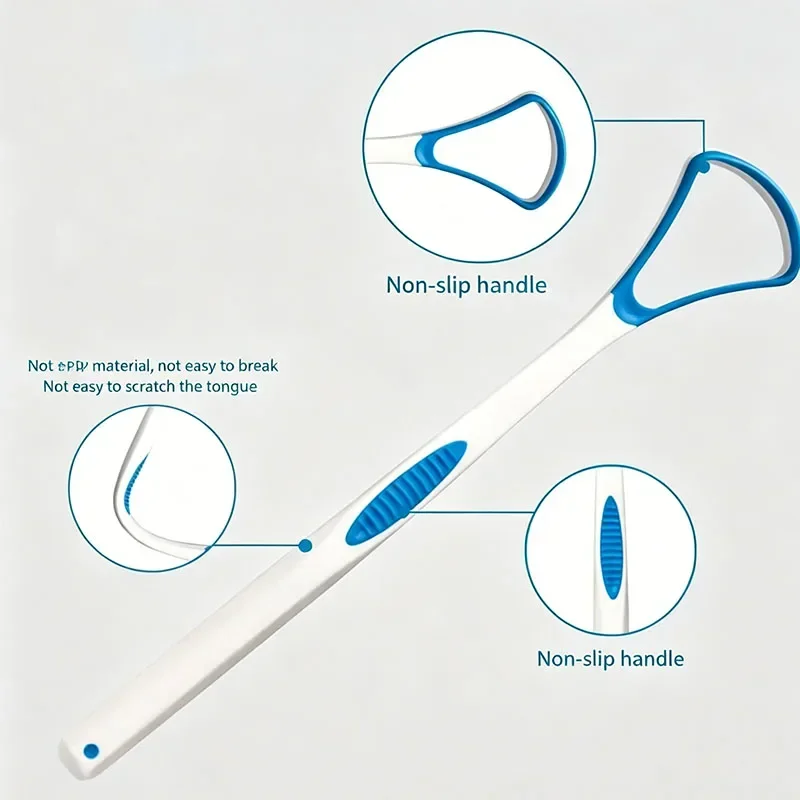 1/2 Pcs Tongue Scraper Portable Plastic Oral Tongue Cleaning Brush Hygiene Tool Gratte Langue Tounge Scraper Remove Bad Breath