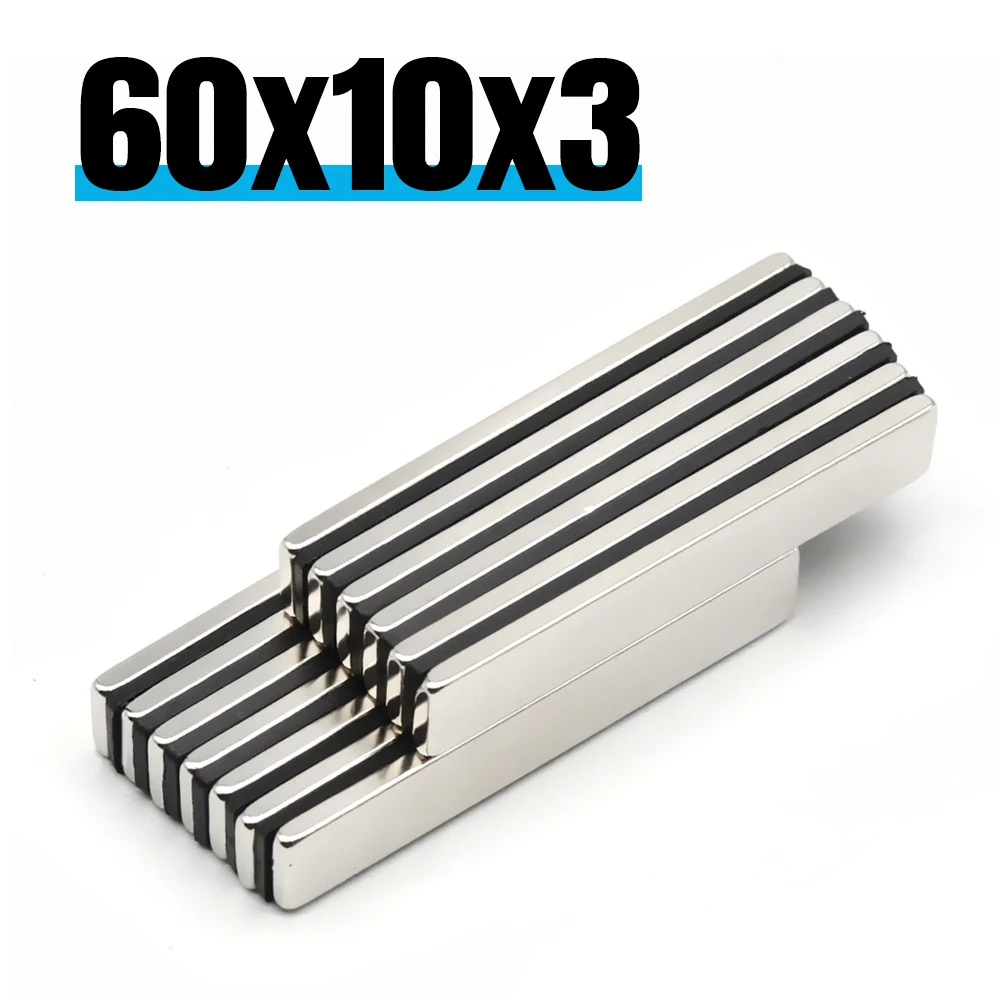 60x10x3mm Block Kühlschrankmagnete imanes para manualidades für Kühlschrank, Büro, Heimwerker
