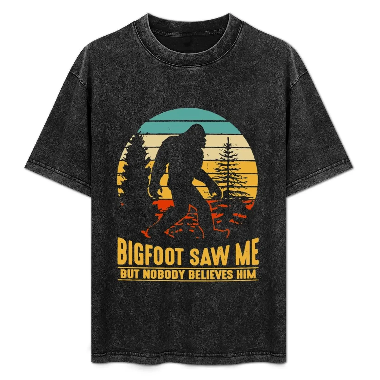 Bigfoot Camping Hiking Saw Me But Nobody Believes Him T-Shirt sports fans anime clothes men graphic t shirts