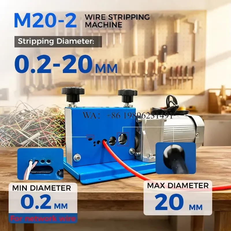 Wmwmnu for Lansing M20-2 Wire Stripping 0.2-20mm Plug Play Portable Scrap Copper Cable Stripper With