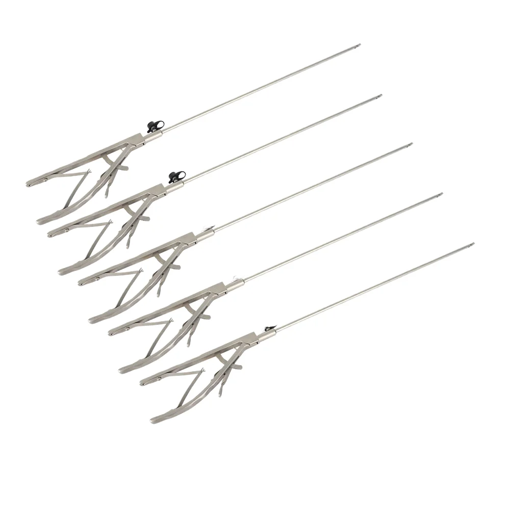 Лапароскопические щипцы для иглодержания с левой изогнутой челюстью