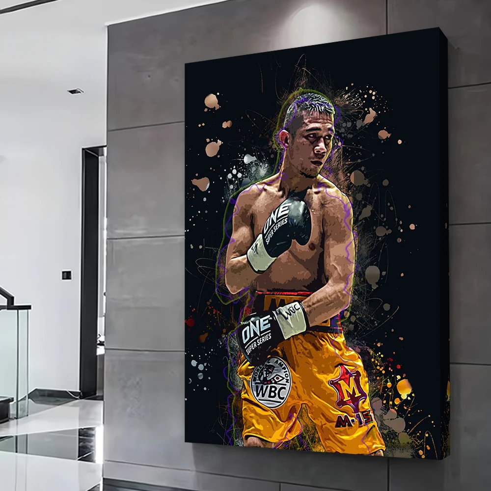 Srisaket Sor Rungvisai الطباعة المشارك تخصيص صور الرسم على لوحات القماش الجدارية للديكور الداخلي غرفة جدارية المنزل #2