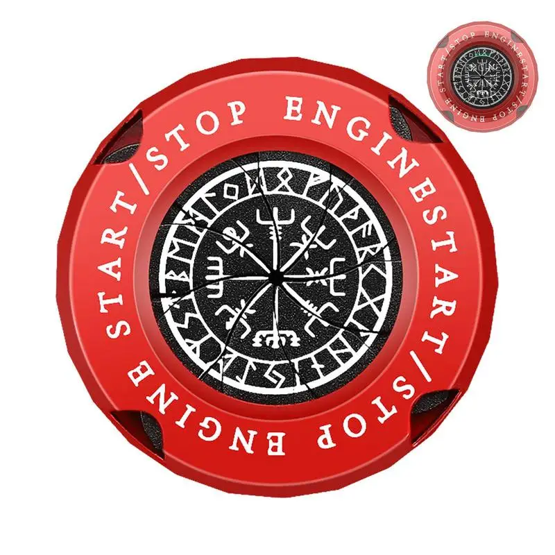 Engine Start Stop Button Cover Anti-scratch Rotary Engine Start Stop Button Cover Push To Start Button Spin Cover Universal Auto