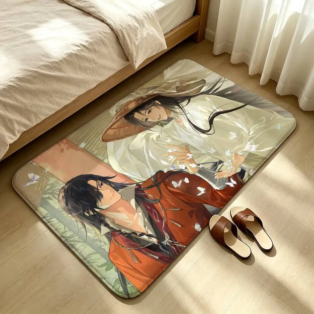 Heaven Official's Blessing-Hua Cheng and Xie Lian Shower Room Absorbent Small Floor Mat Soft Comfortable Decorative Foot Mat