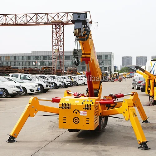 Narrow Space Mini Telescopic Outrigger Small Crane Spider 5 Ton Mini Spider Crane With CE