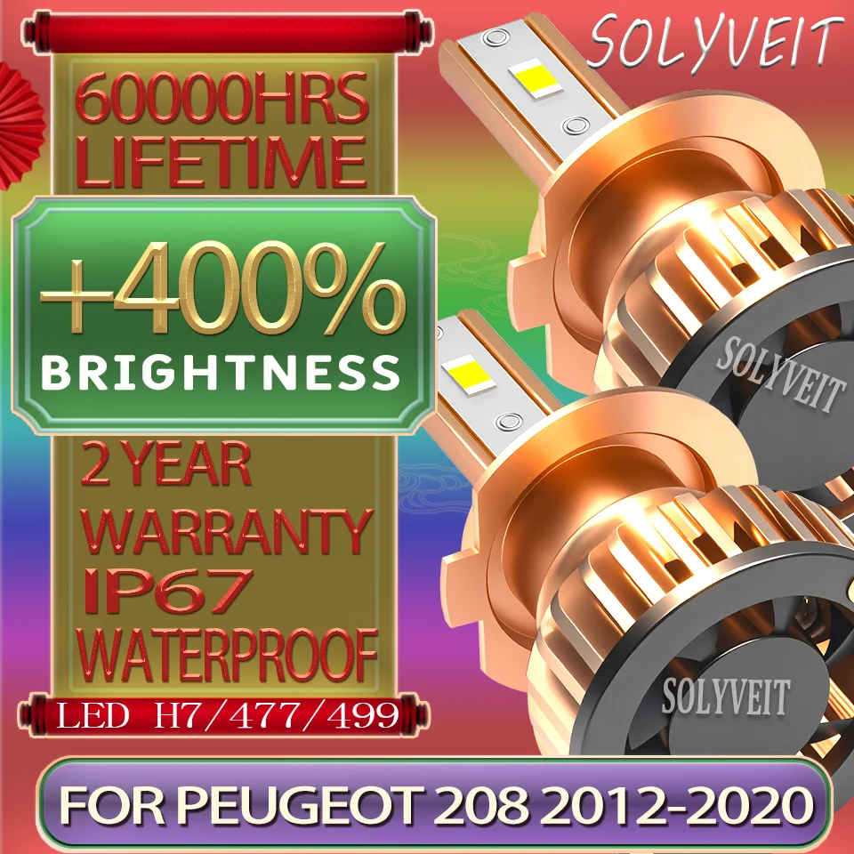 

Long-Lasting Ensures Clear Vision in Misty Weather Headlight LED For Peugeot 208 2012 2013 2014 2015 2016 2017 2018 2019 2020