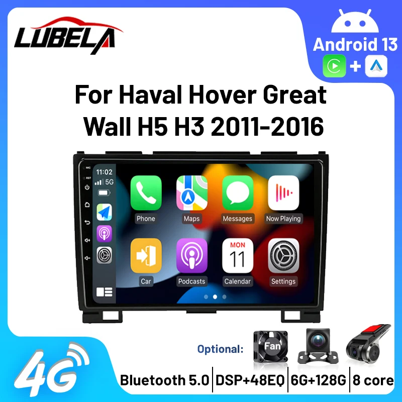 Android 13 Multimedia Automotive 8Core Car Radio RDS DSP For Haval Great Wall H5 H3 2011 2012 2013-2016 Carplay Android Auto