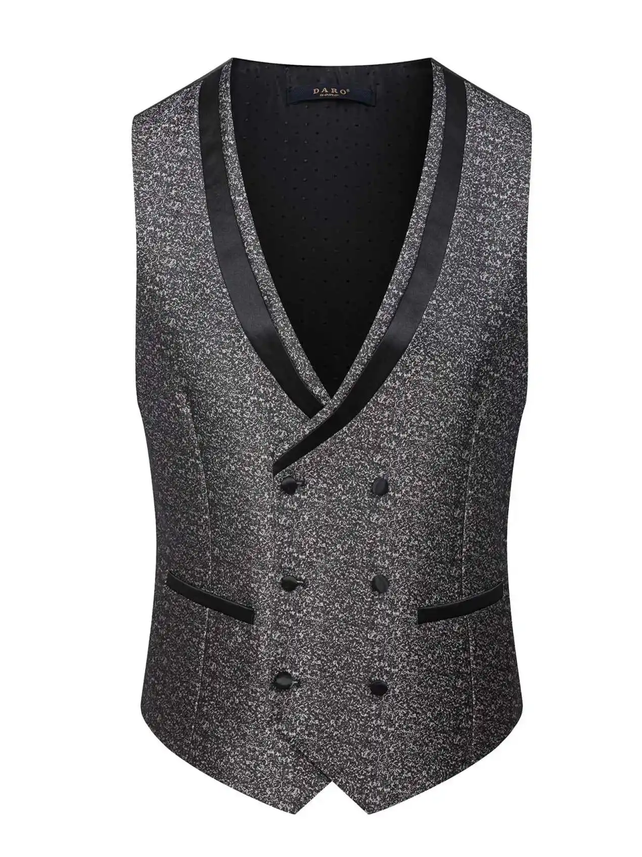 Jas Blazer Pria Tampan Model Tuxedo Kerah Syal Satu Kancing 3 Potong Potongan Klasik untuk Acara Bisnis Pakaian yang Dapat Disesuaikan