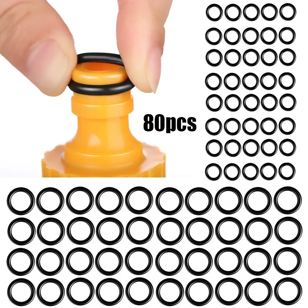40/80Pcs 1/4 M22 O-Rings + 3/8 O-Rings Rubber For Pressure Washer Hose Quick Disconnect