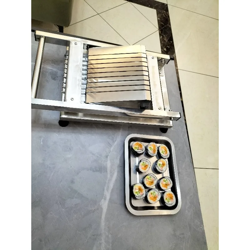Commercial Sushi Roll Slicer Cutting Machine Manual Japan Rice Sushi Roll Cutter Slicing Tool