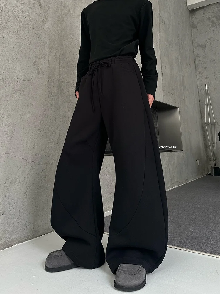 

Pioneering Deconstruction Design Hooded Pants High Waist Wide Leg Cotton Casual Trousers with Pleats Slimming Leg Shape Pure ...