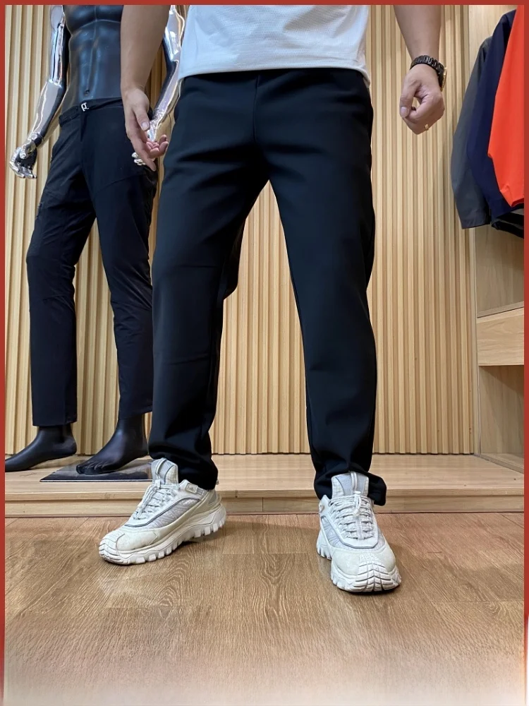 

Мужские повседневные брюки для улицы, прямые брюки на подкладке, теплые, осенне-зимние, мягкие, приятные для кожи, Faion Ci Sle