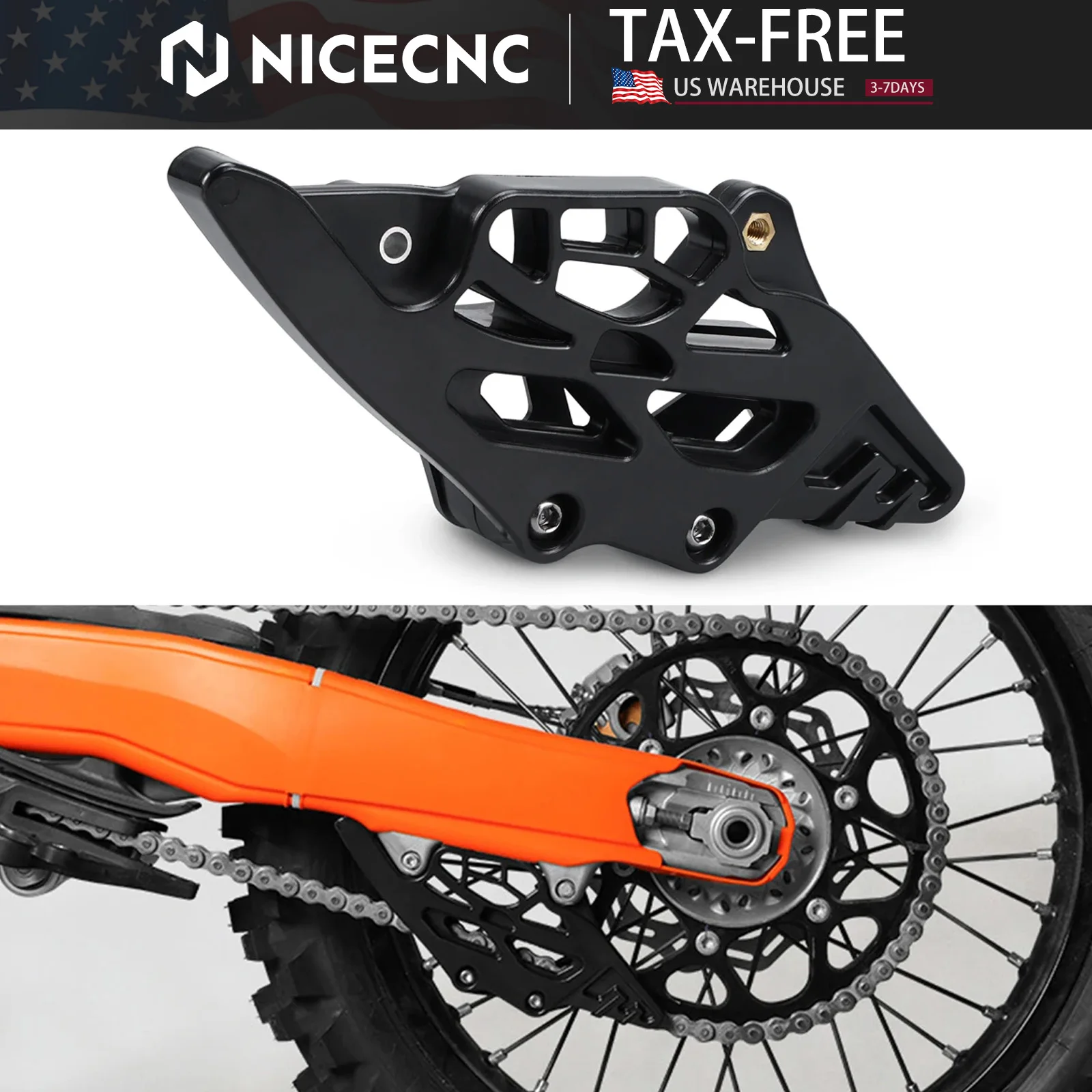 

For KTM 2024 EXC 300 EXCF 350 EXC-F 500 EXC 150 Motorcycle Rear Chain Guide Guard SX 125 SXF 250 SXF 450 XC XC-F 2023-2024