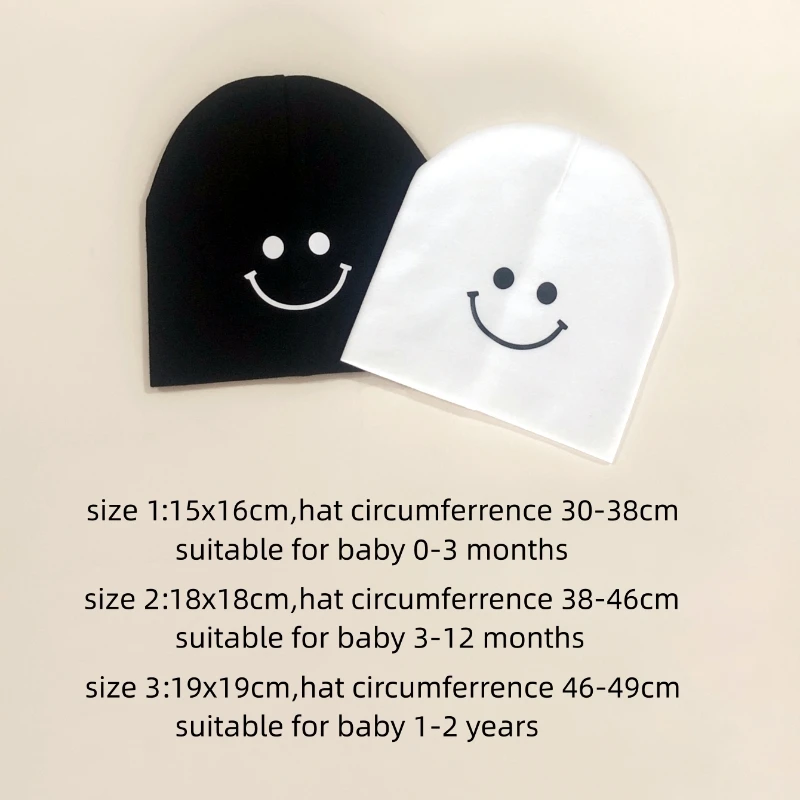 Cotton Smile Print Baby Hat Beanie Children Caps for Boys Girls