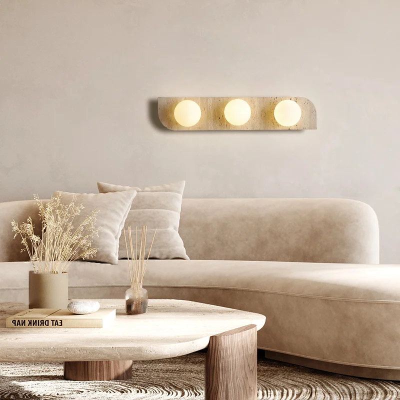 Imagem -05 - Retro Cabeças Natural Pedra Led Lâmpada de Parede Abajur de Vidro Branco Sconce Amarelo Sconce Atmosfera Corredor Lâmpada de Parede de Arte