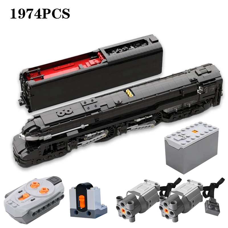 

1974 шт. MOC 1:48 Pennsylvania Railroad S1 6-4-4-6 дуплекс (функция питания) поезд строительный блок DIY сборная модель кирпич игрушка в подарок