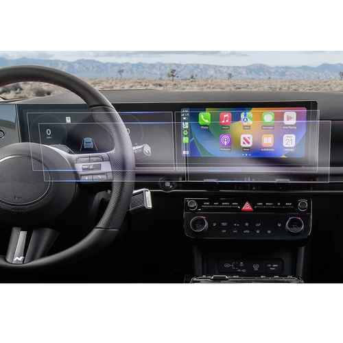 Imagen 2 del producto Vidrio templado para Hyundai Tucson NX4 2024 2025 2026 Protector de pantalla de instrumento LCD de navegación para coche accesorios para automóviles