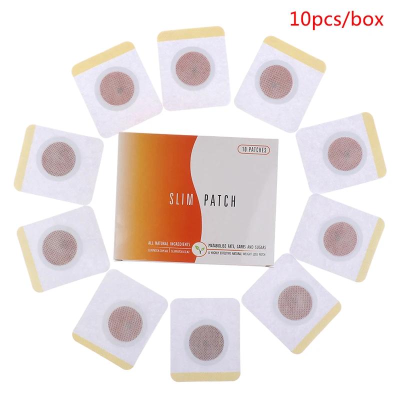 10Pcs/Box Slim Patch Stomach Fat Burning Navel Stick Slimming Lose Weight Burn Fat Anti Cellulite Abdomen Parches Face Lift Tool