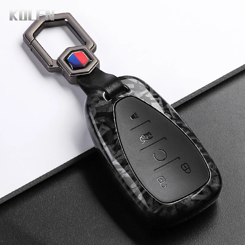ABS Carbon Fiber Car Key Case Cover For Chevrolet Malibu Blazer Traverse Onix Equino Volt Bolt Trax Orlando Cruze Spark Camaro view 4