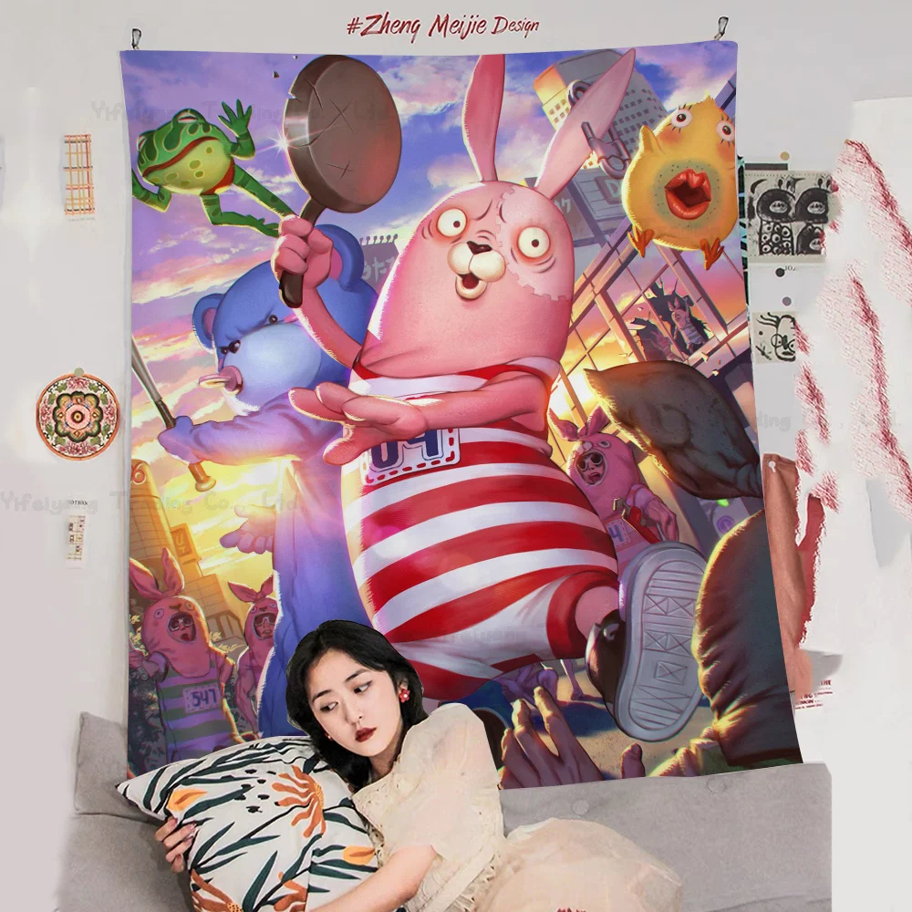 

Anime Usavich DIY Wall Tapestry For Living Room Home Dorm Decor Wall Art Decor