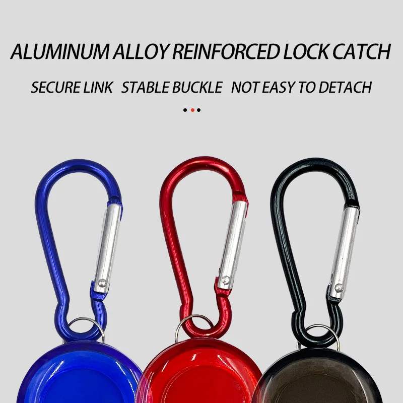 Two PCS Multitool Lanyard Retractable Reel Key Chain Heavy Duty Nylon Cord Ring Reel Badge Holder with Clip Carabiner Retractor