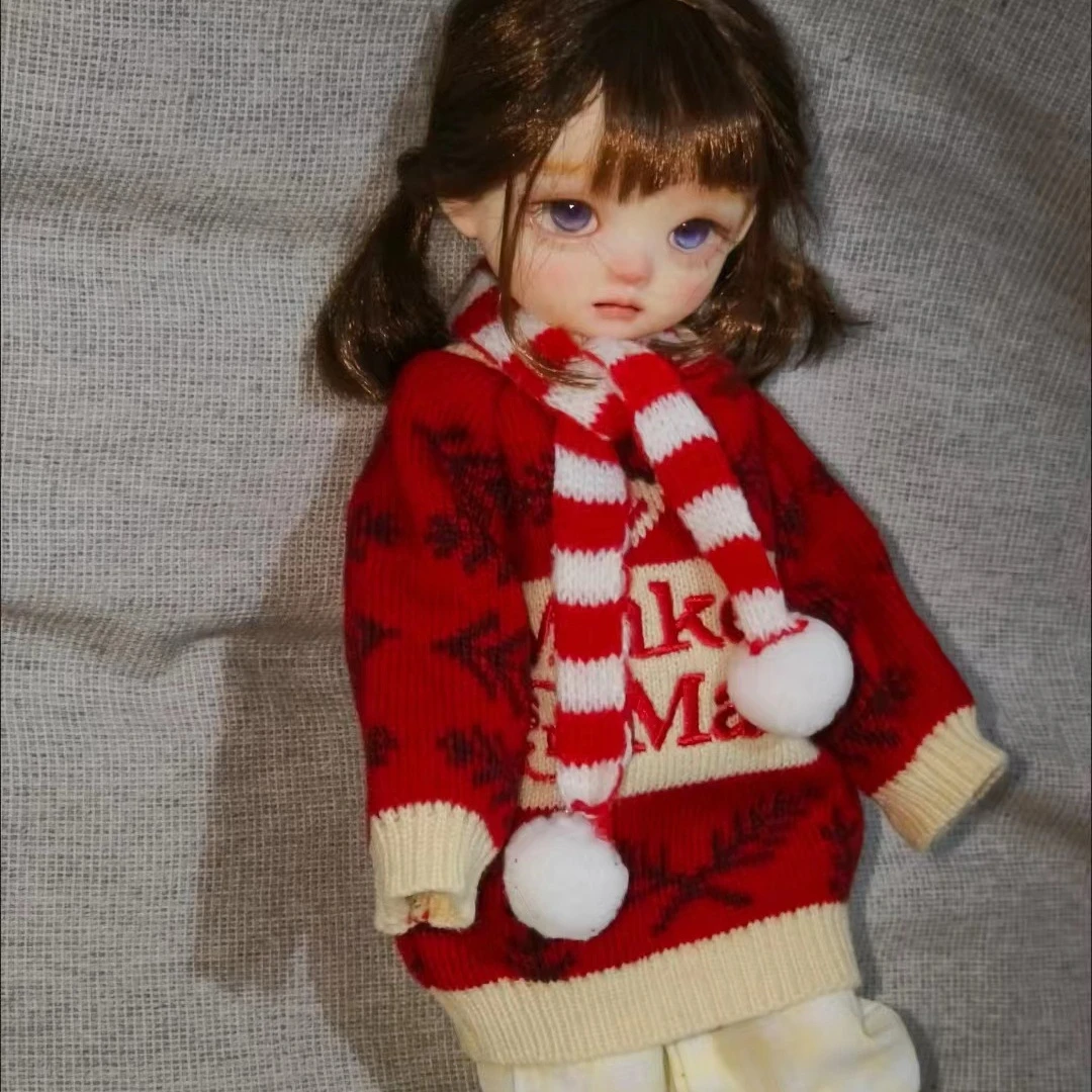1/6 Puppenkleidung Weihnachtspullover für 30cm Männliche und Weibliche Bjd-Puppen Kleidung Verkleidungsspielzeug Puppenhaus-Zubehör, Ohne Puppe