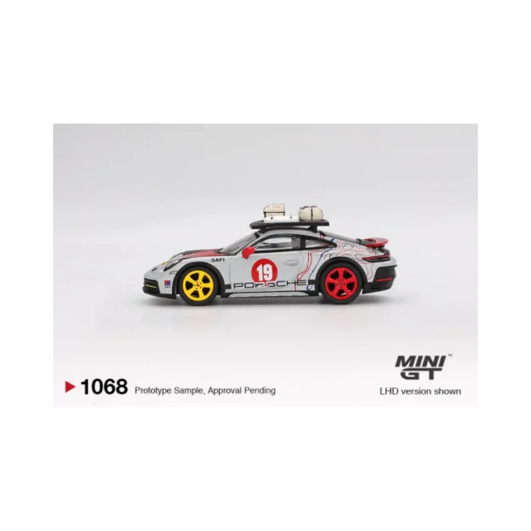 MINIGT 1:64 Porsche 911 Dakar Tio Rally Jaguar C-X75 Preto