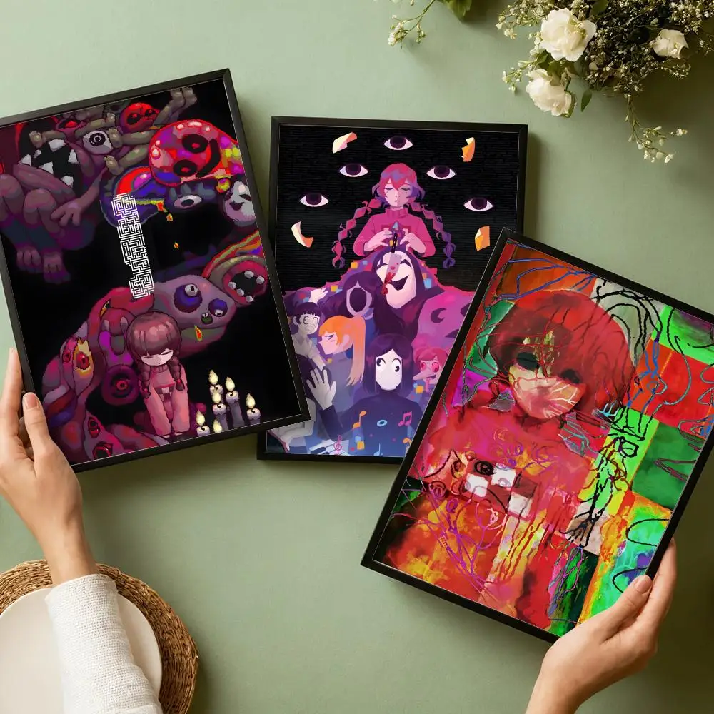 Game Y-Yume Nikki Poster Decorative Wall Art Stickers Mural Photo Print for Home Living Room Hallway Decor