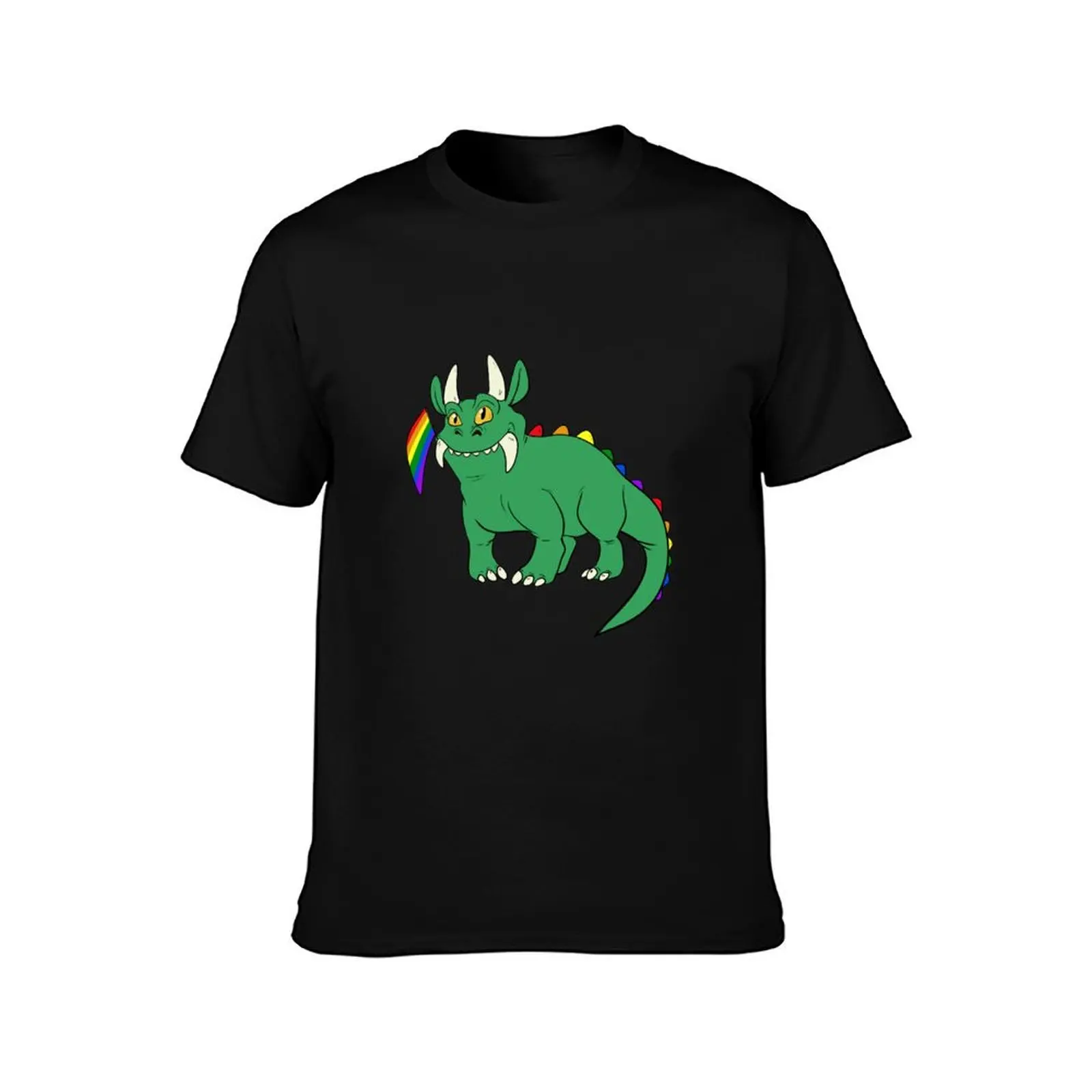 Rainbow hodag T-Shirt Summer Casual Cotton Tee Oversized Streetwear Tops Vintage Graphic Print Loose Fit Short Sleeve