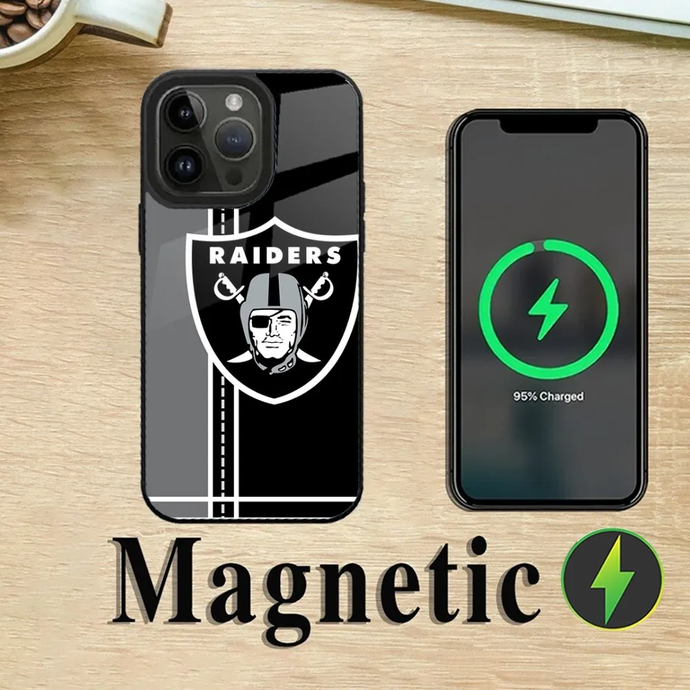 Oakland Raiders-S Phone Case For iPhone 15,14,13,12,11,Plus,Pro,Max Mini Magsafe Magnetic Wireless Charging