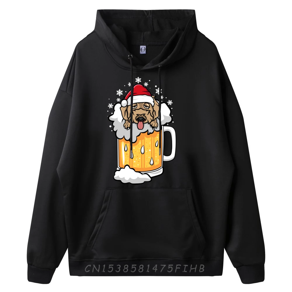 Funny drunk Beer Doodle Christmas Dog Mens Designer Clothes Vintage Harajuku Men Christmas Sweater Long Sleeve