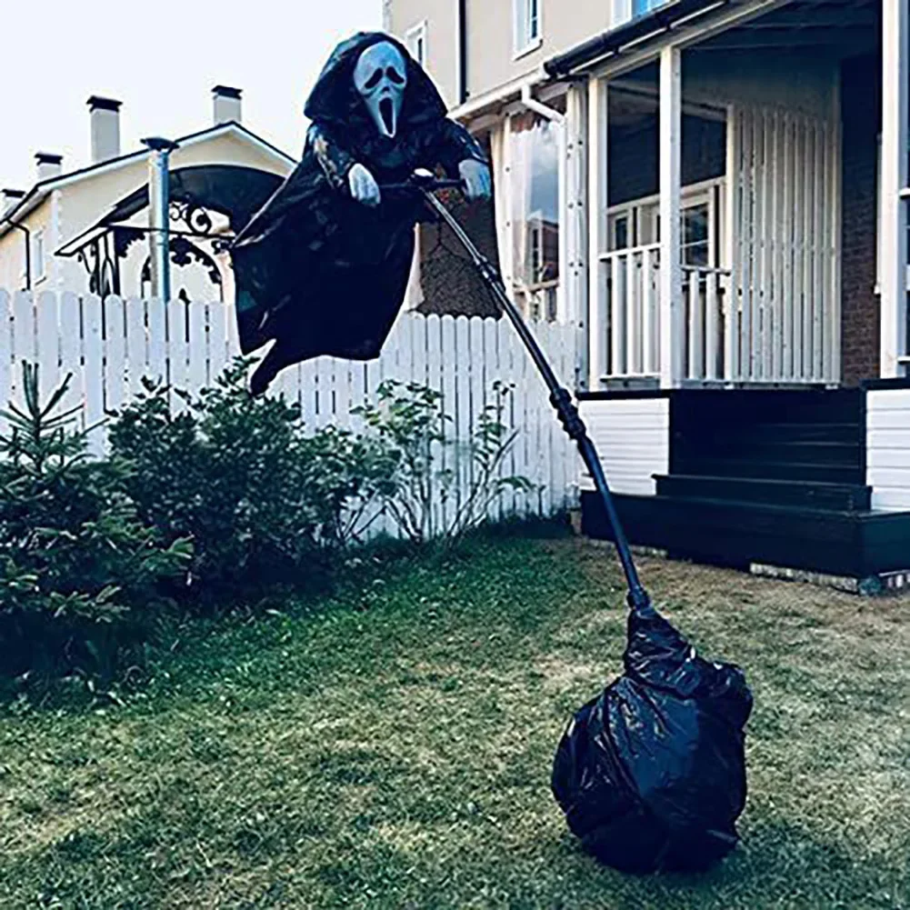 

Scream Scarecrow Halloween Ghost Scary Yard Display Farm Props aunted Lawn Ornament Bird Repellent Spooky Garden Protector