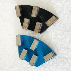 3Pcs Frankfurt Trapezoid Diamond Abrasive Disc 5-Segments Metal Bond Concrete Grinding Disc For Grinding Floor Stone