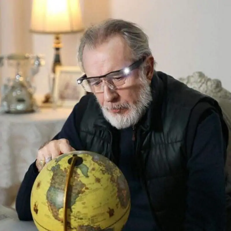 Blue Light Blocking GlassesLED Light USB Rechargeable Magnifier Glasses Nighttime Reader Smart Eyewear Optical Spectacle Eyeglas