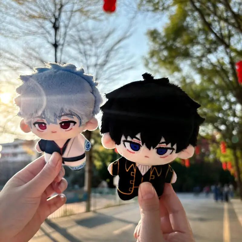 Japanese Anime Gintama Gintoki Sakata Mini Version Palm Soft Plush Doll Living Room Desktop Decoration Friend's Holidays Gifts