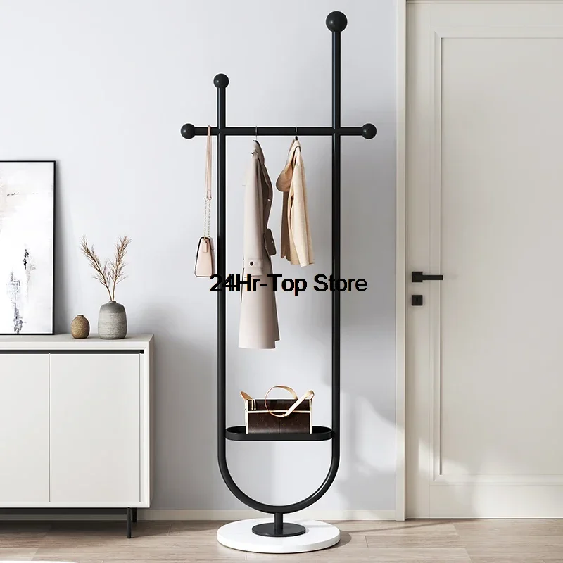 

Hat Bedroom Clothes Rack Designer Corner Black Aesthetic Clothes Hanger Metal Minimalist Percheros Para Ropa Library Furniture