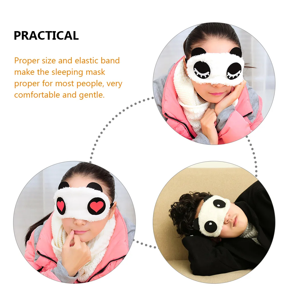 10 Pcs Panda Blindfold Cute Sleep Mask Kids Eye for Sleeping Girl Cotton Linters Child Shield Patches