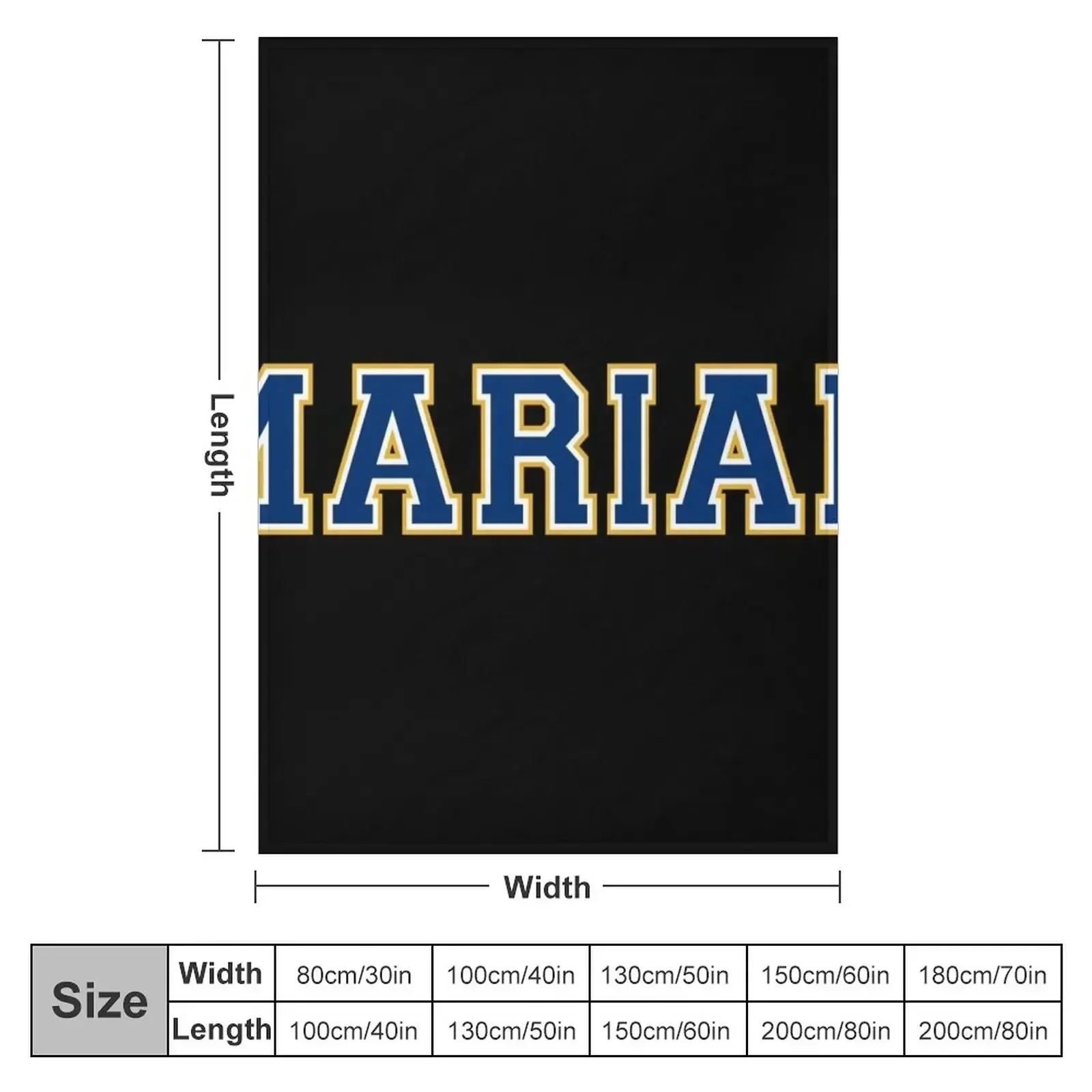 marian university font Throw Blanket Fashion Sofas Flannel Decoratives bed plaid christmas decoration For Sofa Thin Blankets